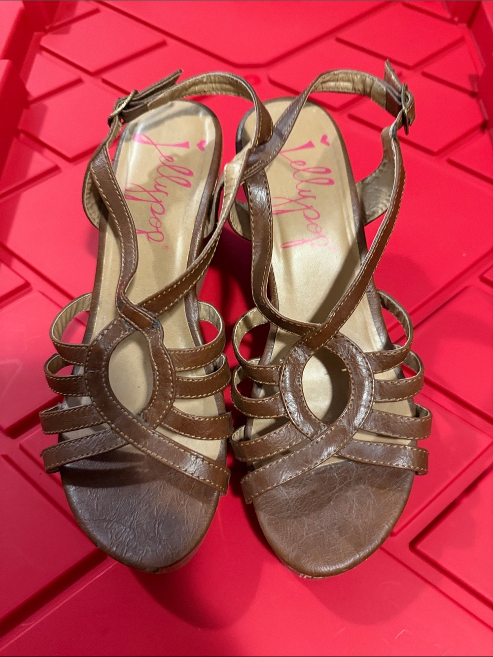 Jellypop Brown Strappy Heeled Sandals